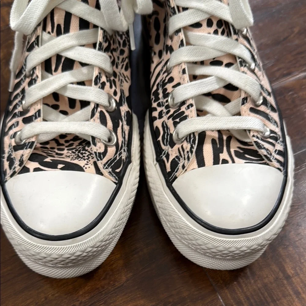 Converse -CT Platform Hi Jungle Art -Sneakers - Black and Cream 571084C - Picture 3 of 10